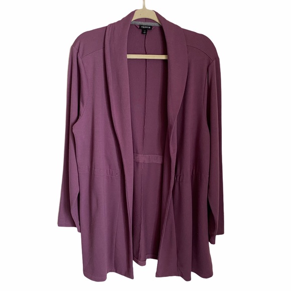 Torrid French Terry Jacket Long Sleeve Purple 2 - Picture 4 of 9